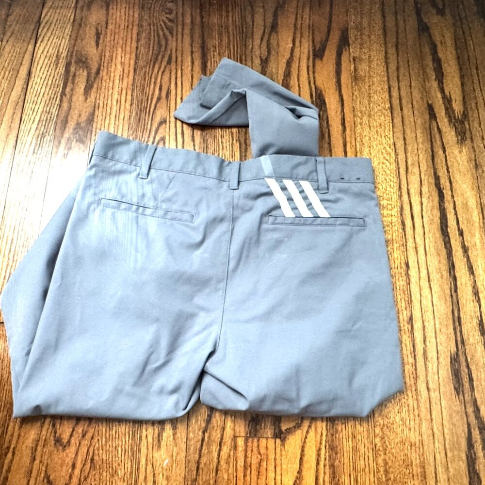 Adidas 3-Stripe Performance Men's Golf Pants Dark Grey Slate Size 30x30 - Picture 4 of 6